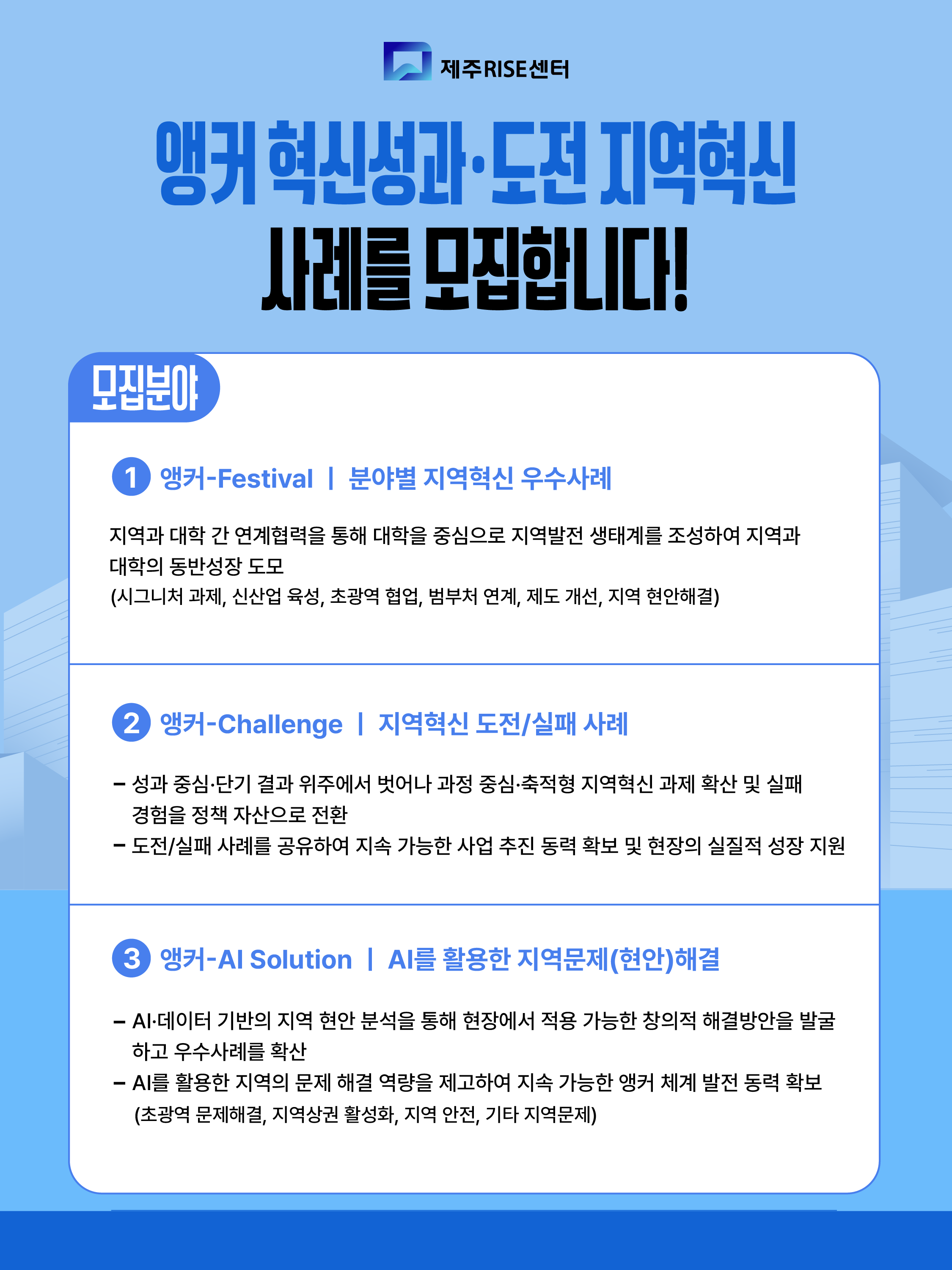 2026년도 앵커혁신성과 도전 지역혁신 사례 경진대회 개최